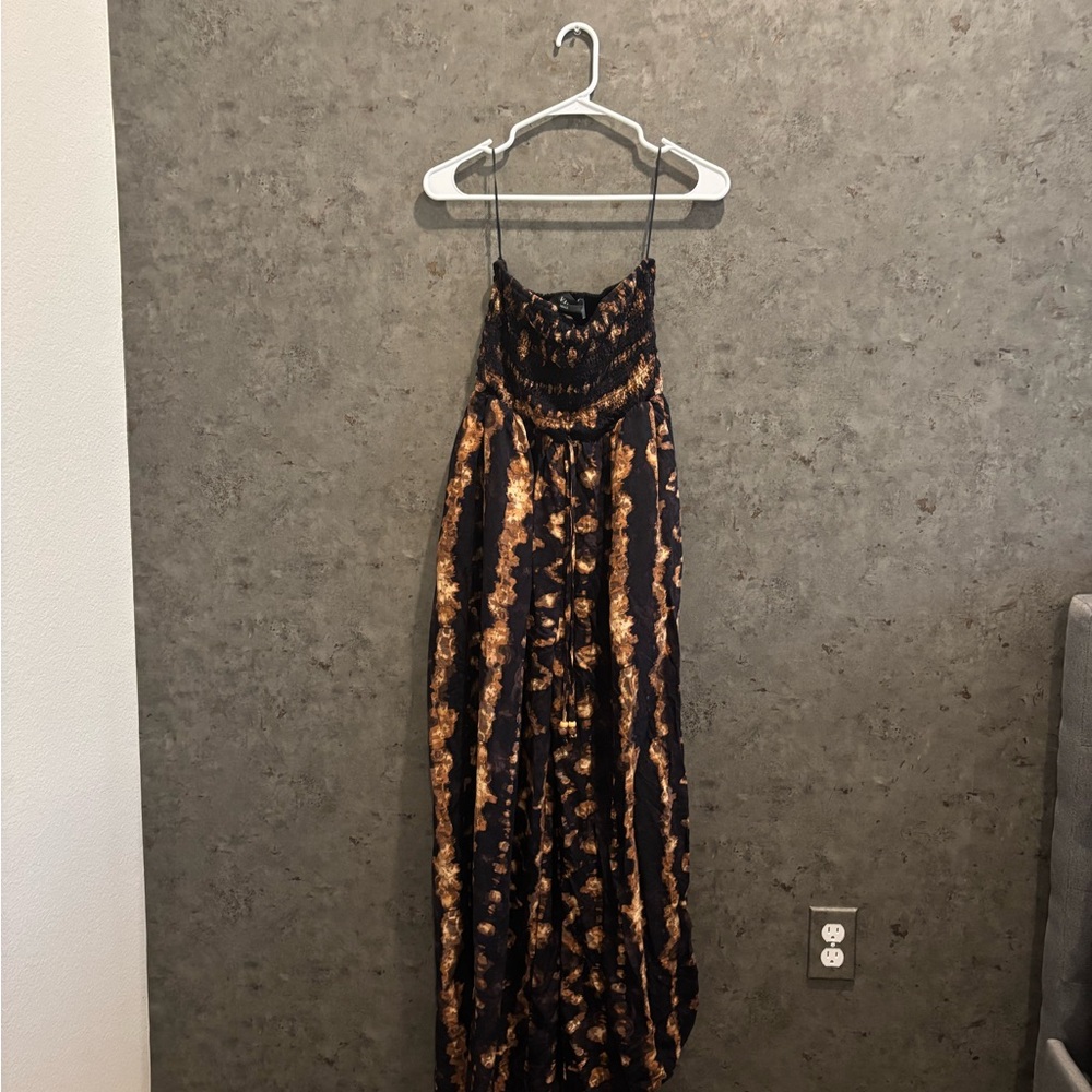 Vici Black and Brown Tie-Dye Jumpsuit